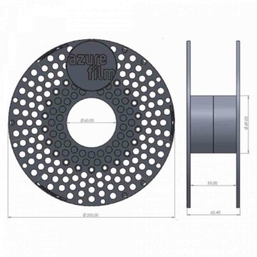 Azurefilm-PLA-Emerald-green - PLA Filament spool 2