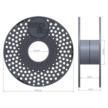 Azurefilm-PLA-Filament-White - New spool techincal sheet
