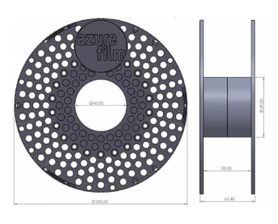 Azurefilm-PLA-Pastel-Blue Azurefilm-PLA-Pastel-Blue - New_spool_techincal_sheet_3d_printing