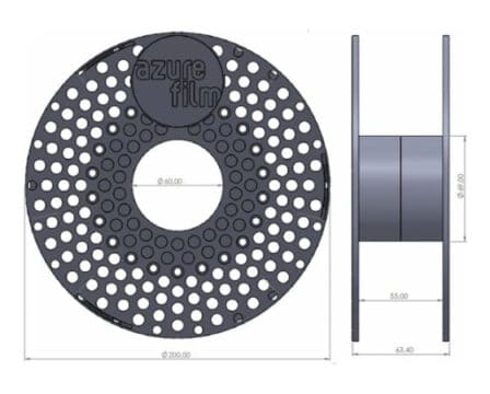 Azurefilm-PLA-Pastel-Pink - New_spool_techincal_sheet_3d_printing_1