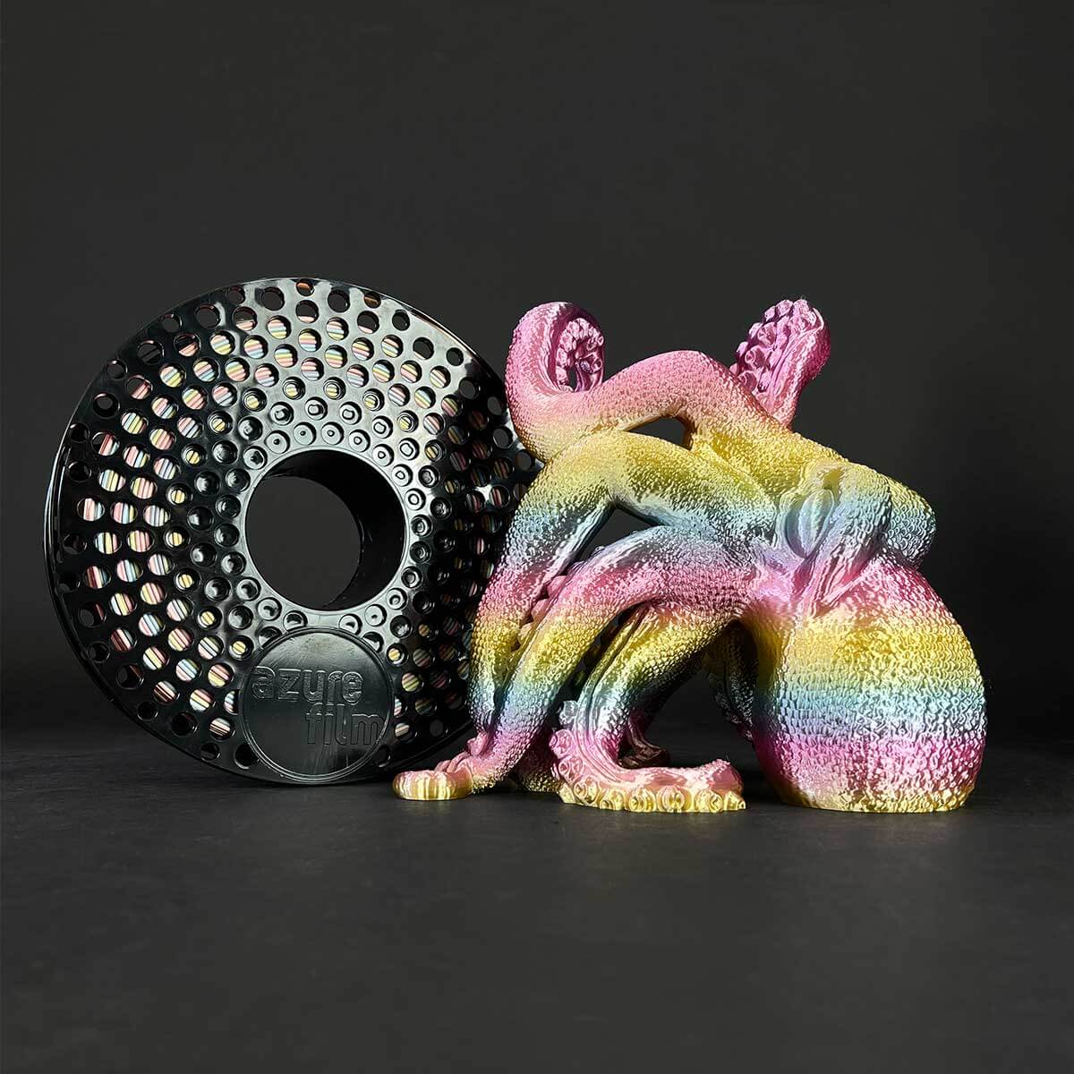 Silk-Rainbow-Tropicana Silk-Rainbow-Tropicana - octopus 3d printed silk rainbow tropicana