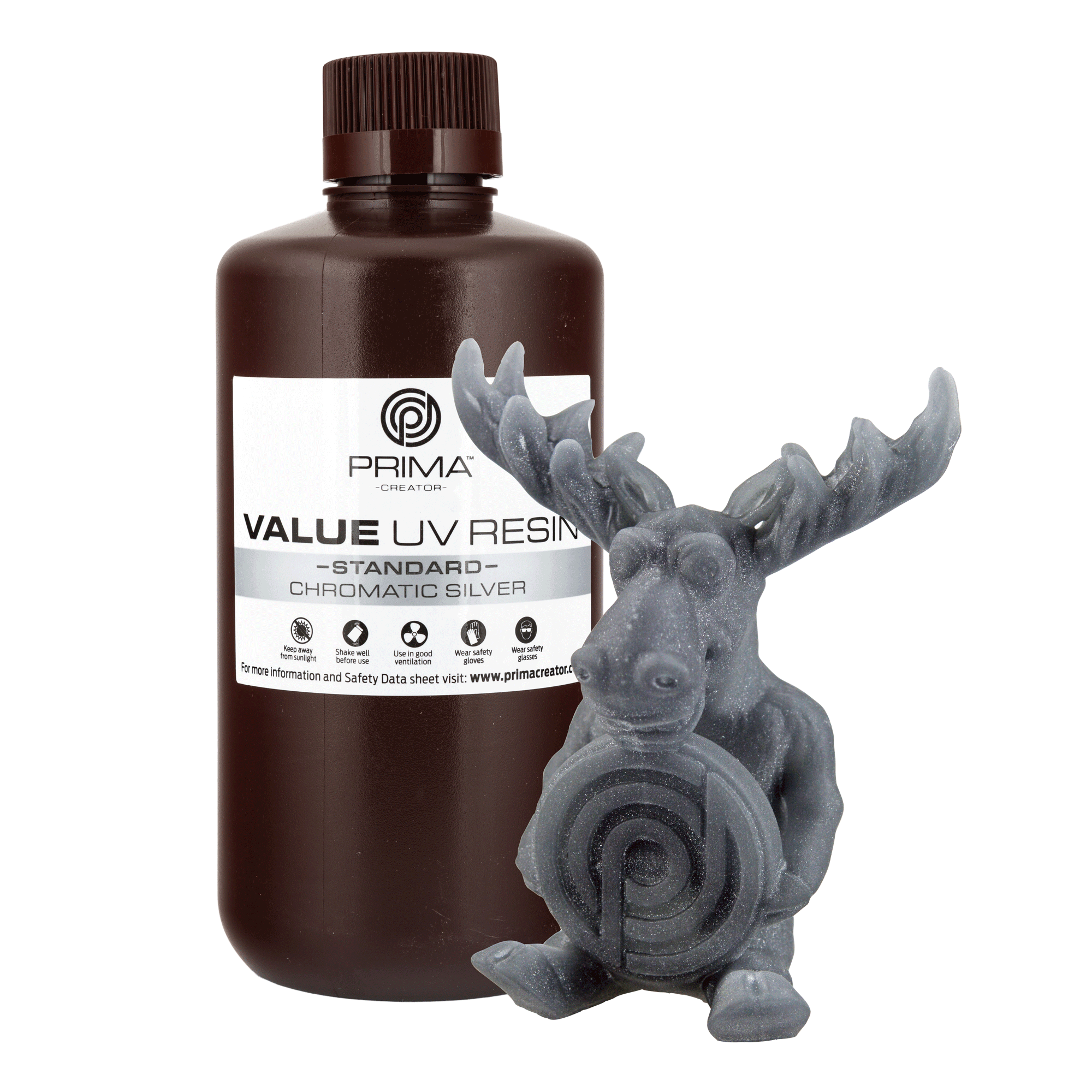 Value-DLP Value-DLP - PrimaCreator-Value-UV-DLP-Resin-1000-ml-Chromatic-Silber-PV-RESIN-B405-1000-CS