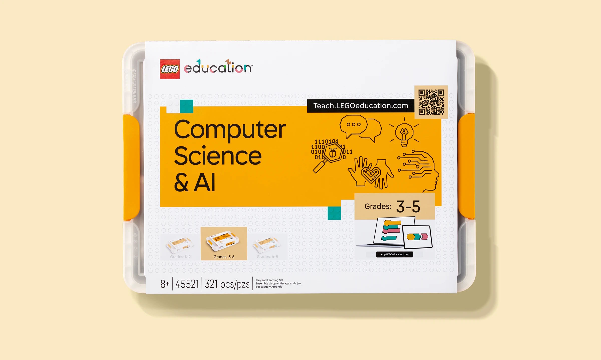 LEGO Education datorzinātnes un mākslīgā intelekta komplekts. Vecums 8+ gadi (3-5 klase)